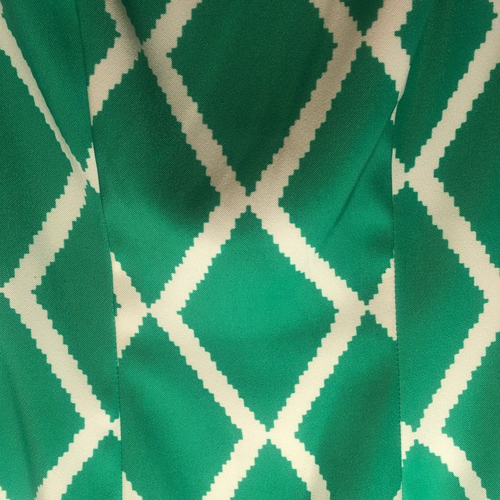 Alyx Green Geometric Midi Sheath Dress Size 4 - Picture 4 of 16
